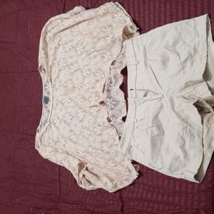 A flowy crop top and shorts